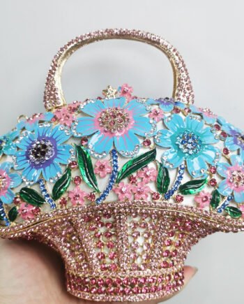 New Banquet Diamond Mini Women's Bag Flower Basket